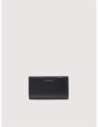 Portafoglio medio in pelle con grana Coccinelle Metallic Large – Noir