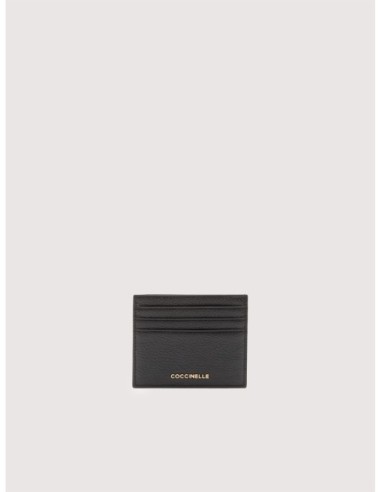 Portacarte in pelle con grana Coccinelle Metallic Small – Noir - foto 1