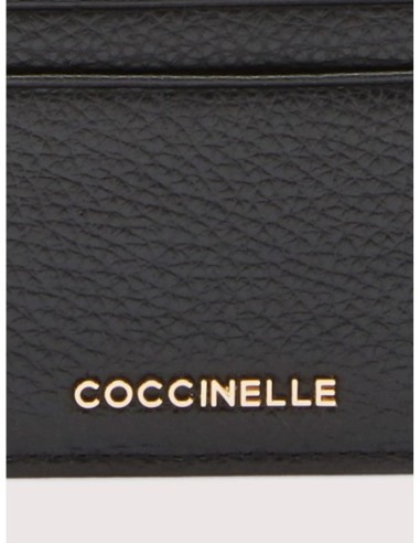 Portacarte in pelle con grana Coccinelle Metallic Small – Noir - foto 3