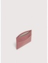 Portacarte in pelle con grana Coccinelle Metallic Small – Winter Rose
