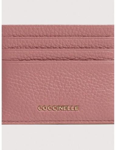 Portacarte in pelle con grana Coccinelle Metallic Small – Winter Rose - foto 4
