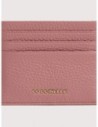 Portacarte in pelle con grana Coccinelle Metallic Small – Winter Rose