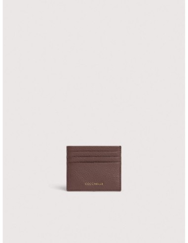 Portacarte in pelle con grana Coccinelle Metallic Small – Berry - foto 1