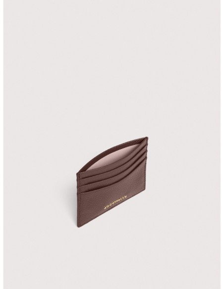 Portacarte in pelle con grana Coccinelle Metallic Small – Berry - foto 2