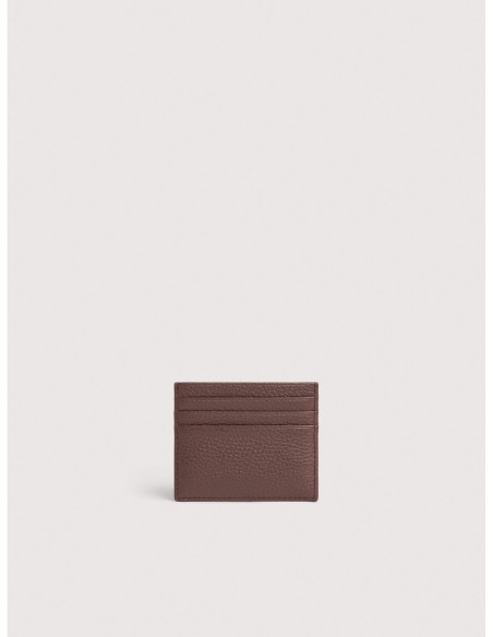 Portacarte in pelle con grana Coccinelle Metallic Small – Berry - foto 3