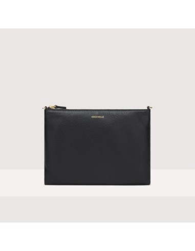 Minibag a tracolla in pelle con grana Coccinelle – Noir - foto 1