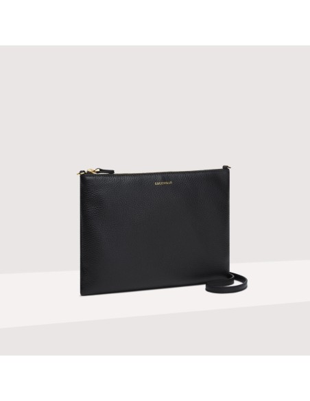 Minibag a tracolla in pelle con grana Coccinelle – Noir - foto 2