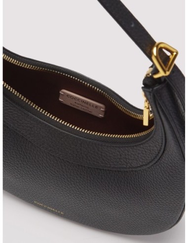 Minibag in pelle con grana Coccinelle Whisper Mini – Noir - foto 3