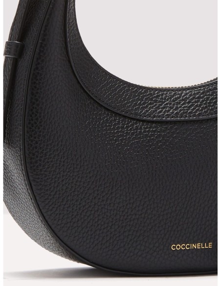 Minibag in pelle con grana Coccinelle Whisper Mini – Noir - foto 4