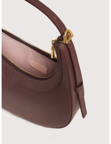 Minibag in pelle con grana Coccinelle Whisper Mini – Berry - foto 3