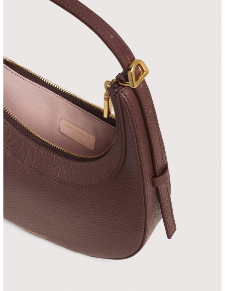 Minibag in pelle con grana Coccinelle Whisper Mini – Berry - foto 3