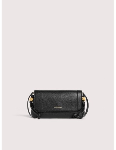 Minibag in pelle con grana Coccinelle Thess Mini – Noir - foto 1