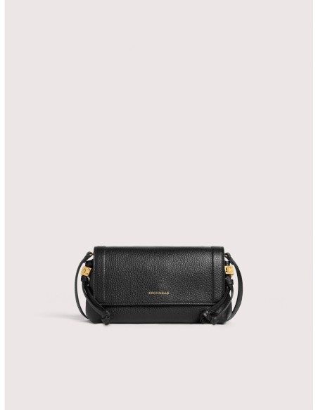 Minibag in pelle con grana Coccinelle Thess Mini – Noir - foto 1