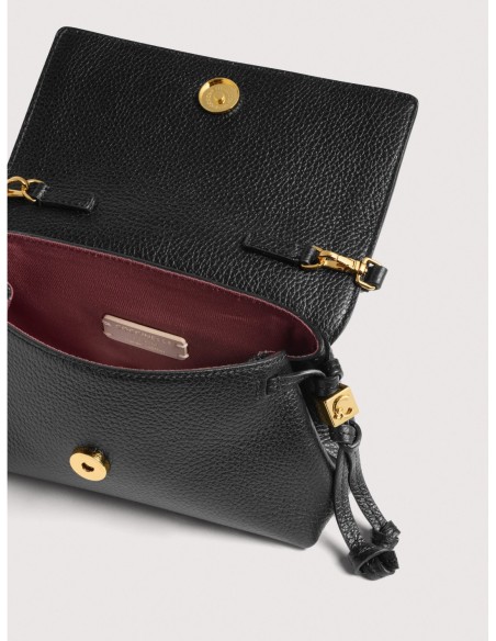 Minibag in pelle con grana Coccinelle Thess Mini – Noir - foto 3