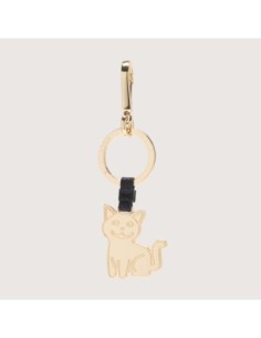 Charm portachiavi gatto in pelle e metallo Coccinelle Basic Metal – Noir - foto 1