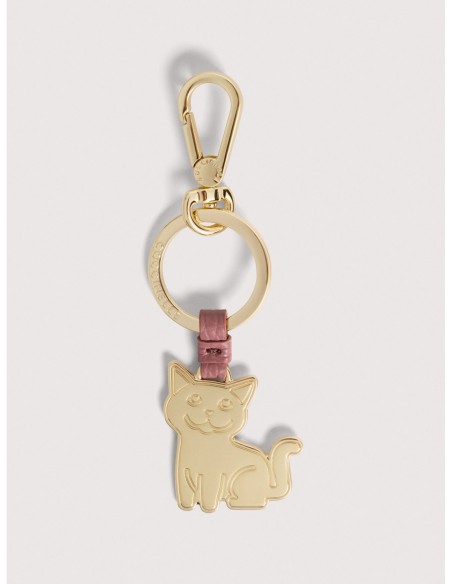 Charm portachiavi gatto in pelle e metallo Coccinelle Basic Metal – Winter Rose - foto 1