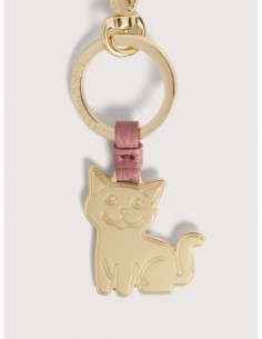 Charm portachiavi gatto in pelle e metallo Coccinelle Basic Metal – Winter Rose - foto 1 2