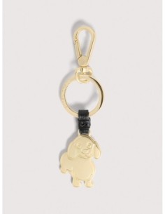 Charm portachiavi cane in pelle e metallo Coccinelle Basic Metal – Noir - foto 1