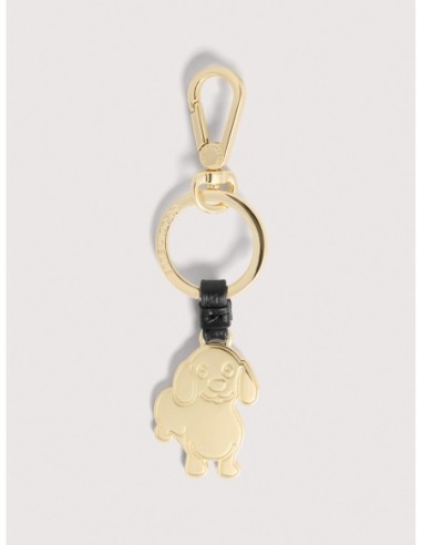 Charm portachiavi cane in pelle e metallo Coccinelle Basic Metal – Noir - foto 1