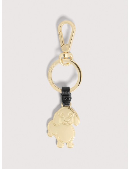 Charm portachiavi cane in pelle e metallo Coccinelle Basic Metal – Noir - foto 1