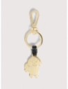 Charm portachiavi cane in pelle e metallo Coccinelle Basic Metal – Noir