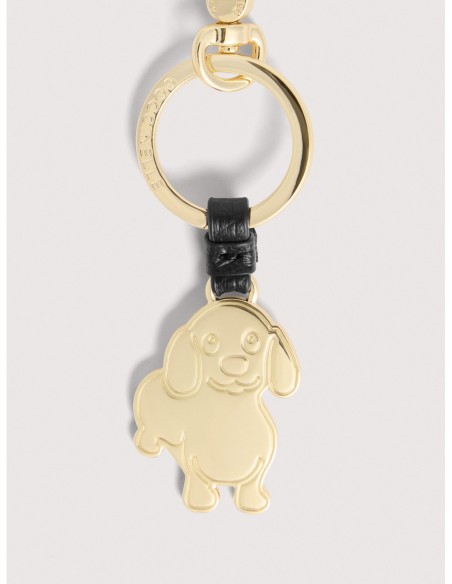 Charm portachiavi cane in pelle e metallo Coccinelle Basic Metal – Noir - foto 2