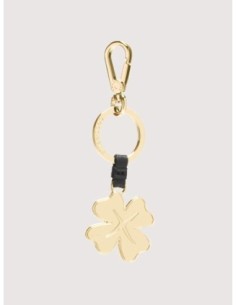 Charm portachiavi quadrifoglio in pelle e metallo Coccinelle Basic Metal – Noir - foto 1