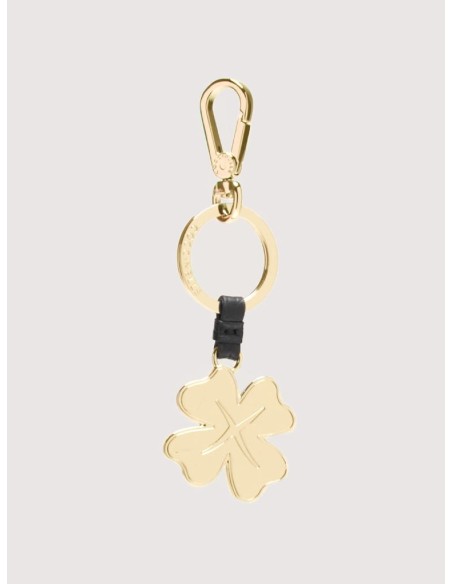 Charm portachiavi quadrifoglio in pelle e metallo Coccinelle Basic Metal – Noir - foto 1