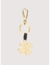 Charm portachiavi quadrifoglio in pelle e metallo Coccinelle Basic Metal – Noir