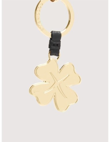 Charm portachiavi quadrifoglio in pelle e metallo Coccinelle Basic Metal – Noir - foto 2