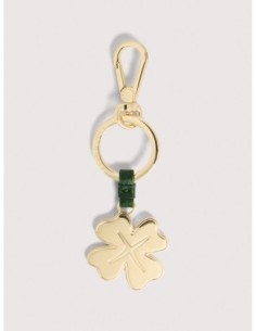 Charm portachiavi quadrifoglio in pelle e metallo Coccinelle Basic Metal – Garden Green - foto 1