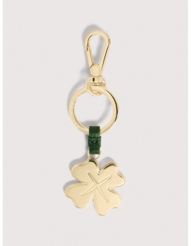Charm portachiavi quadrifoglio in pelle e metallo Coccinelle Basic Metal – Garden Green - foto 1