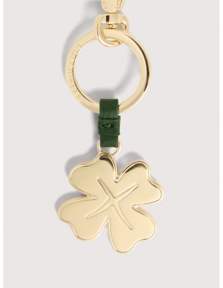 Charm portachiavi quadrifoglio in pelle e metallo Coccinelle Basic Metal – Garden Green - foto 2