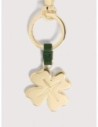 Charm portachiavi quadrifoglio in pelle e metallo Coccinelle Basic Metal – Garden Green