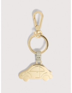 Charm portachiavi auto in pelle e metallo Coccinelle Basic Metal – Eucalipto - foto 1