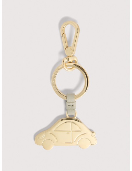 Charm portachiavi auto in pelle e metallo Coccinelle Basic Metal – Eucalipto - foto 1