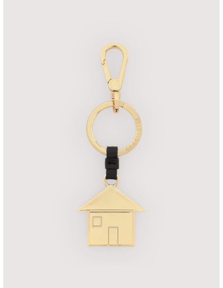 Charm portachiavi casetta in pelle e metallo Coccinelle Basic Metal – Noir - foto 1