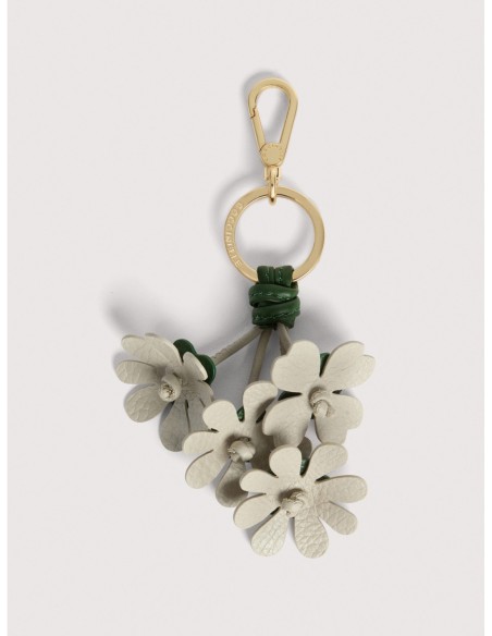 Portachiavi fiore in pelle bicolore Coccinelle Flowers – Garden Green/Eucalipto - foto 1