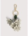 Portachiavi fiore in pelle bicolore Coccinelle Flowers – Garden Green/Eucalipto