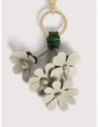 Portachiavi fiore in pelle bicolore Coccinelle Flowers – Garden Green/Eucalipto