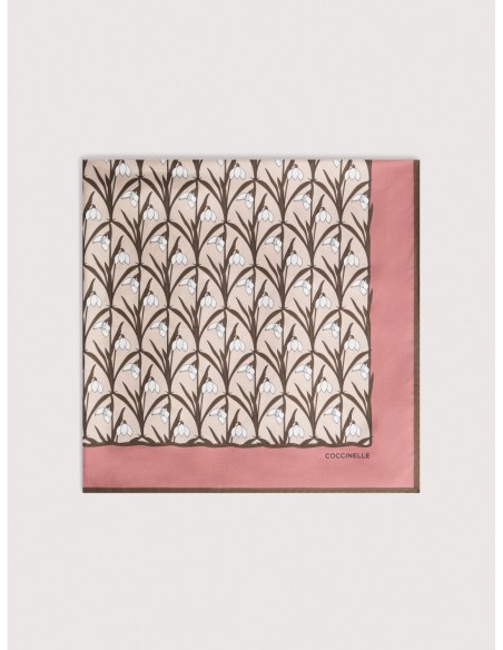 Foulard in seta Coccinelle Snowdrop Wallpaper – Multicolor Fango - foto 1