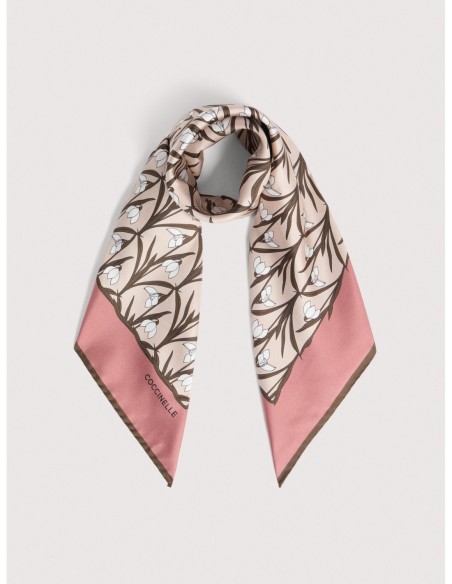 Foulard in seta Coccinelle Snowdrop Wallpaper – Multicolor Fango - foto 2