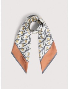 Foulard in seta Coccinelle Snowdrop Wallpaper – Multicolor Stove - foto 1 2