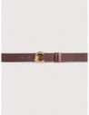 Cintura reversibile in pelle bicolore Coccinelle C-Me – Berry/Winter Rose
