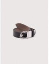Cintura reversibile in pelle bicolore con fibbia nichel Coccinelle C-Me – Noir/Warm Taupe Cintura reversibile in pelle bicolore con fibbia nichel Coccinelle C-Me – Noir/Warm Taupe