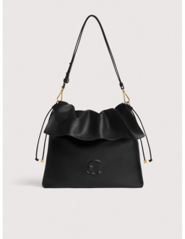 Borsa a spalla piatta in pelle liscia Coccinelle Lidia Medium – Noir - foto 1