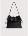 Borsa a spalla piatta in pelle liscia Coccinelle Lidia Medium – Noir Borsa a spalla piatta in pelle liscia Coccinelle Lidia Medium – Noir