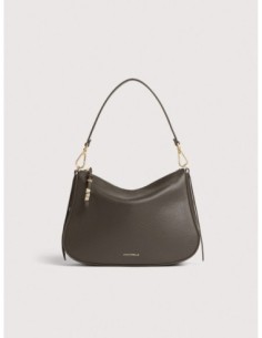 Borsa hobo in pelle con grana Coccinelle Nory Small – Fango - foto 1