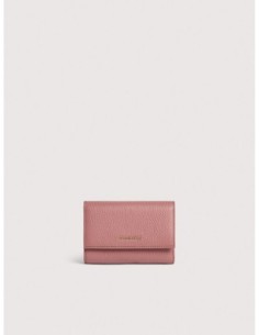Portafoglio medio con patta in pelle con grana Coccinelle Metallic Medium – Winter Rose - foto 1