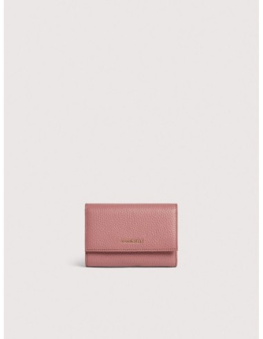 Portafoglio medio con patta in pelle con grana Coccinelle Metallic Medium – Winter Rose - foto 1
